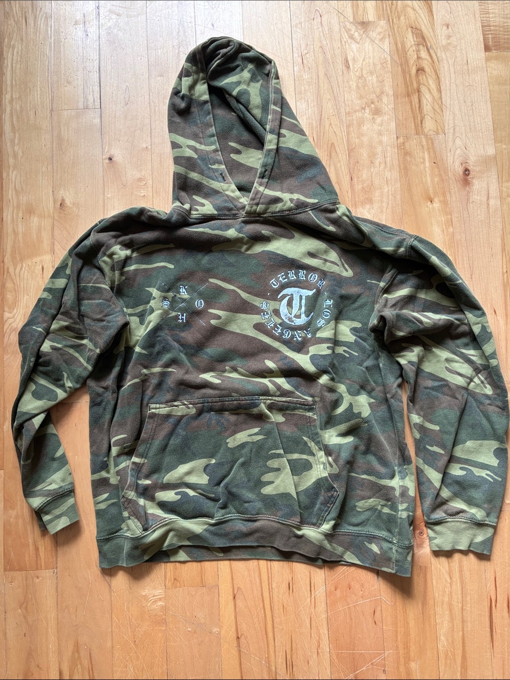 Terror Camo Hooded Sweatshirt with Chest Crest